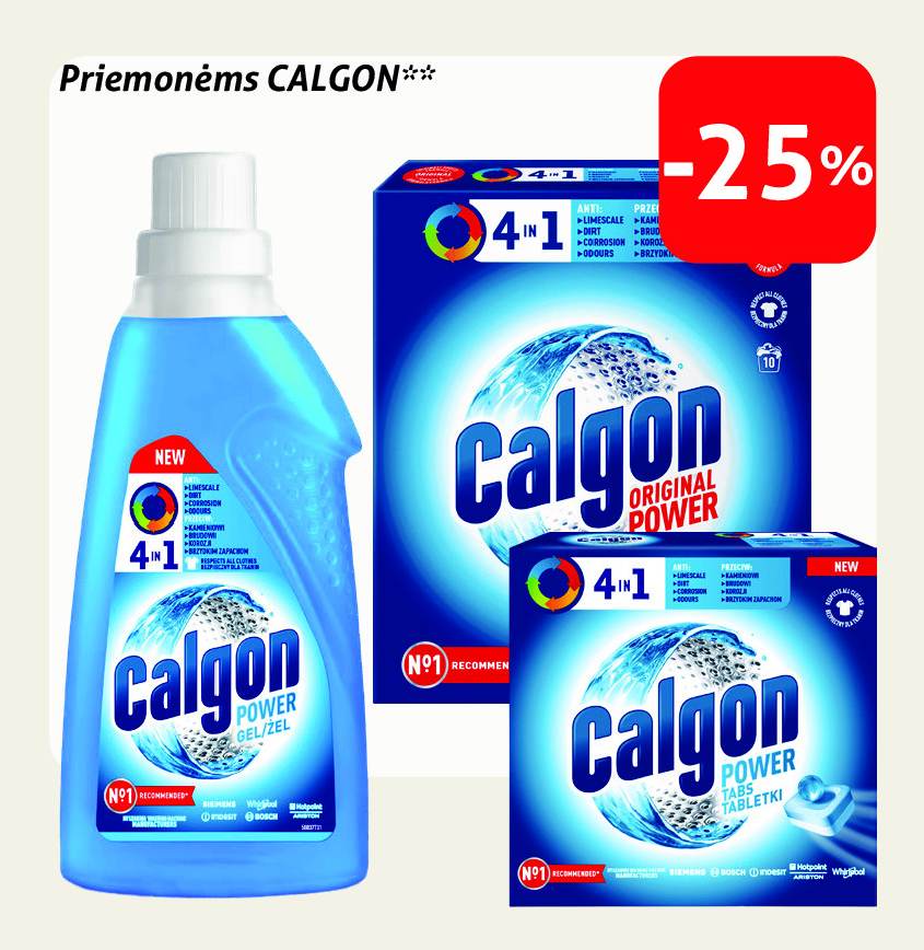 Priemonėms CALGON