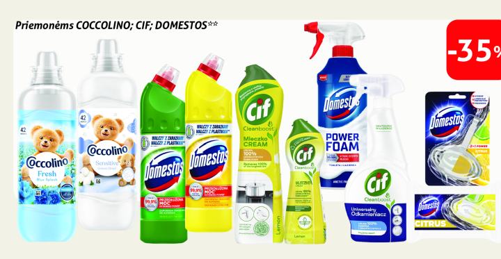 Priemonėms COCCULINO; CIF; DOMESTOS
