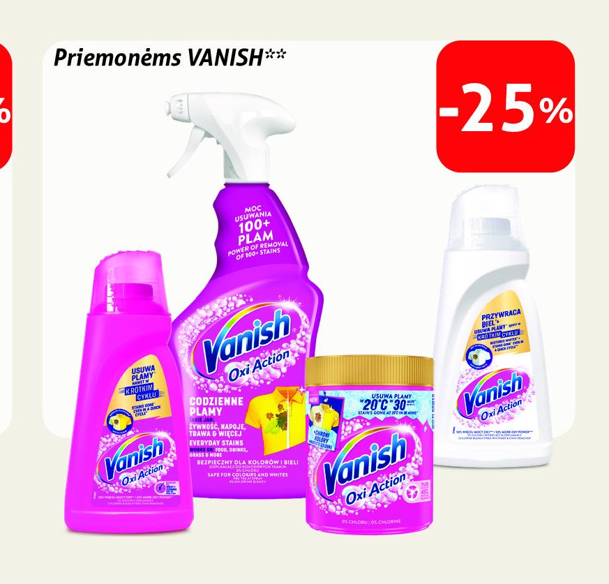 Priemonėms VANISH