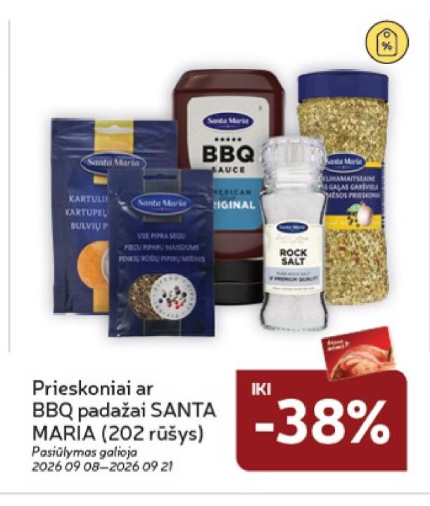 Prieskoniai ar BBQ padažai SANTA MARIA