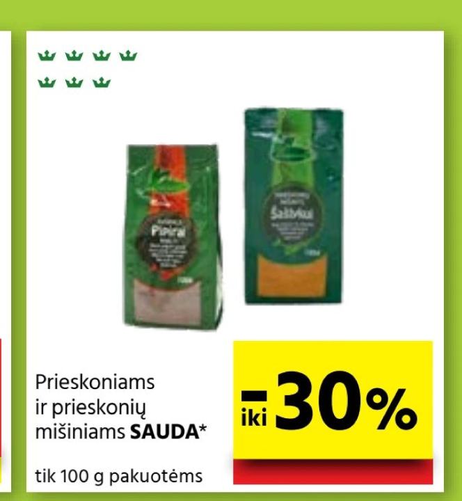 Prieskoniams ir prieskonių mišiniams SAUDA, 100 g