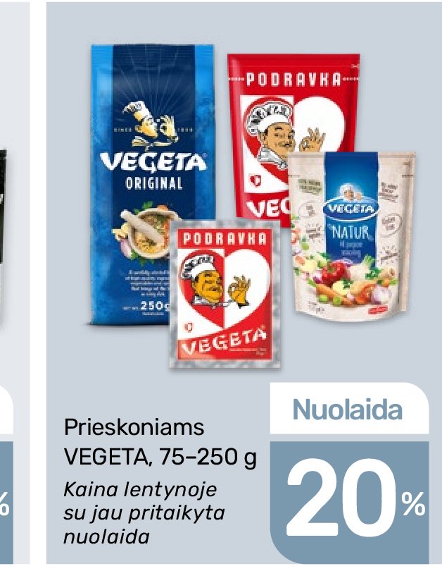 Prieskoniams VEGETA, 250 g