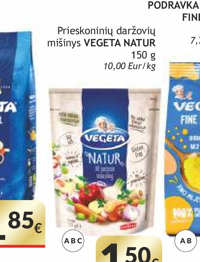 Prieskoninių daržovių mišinys VEGETA NATUR, 150 g