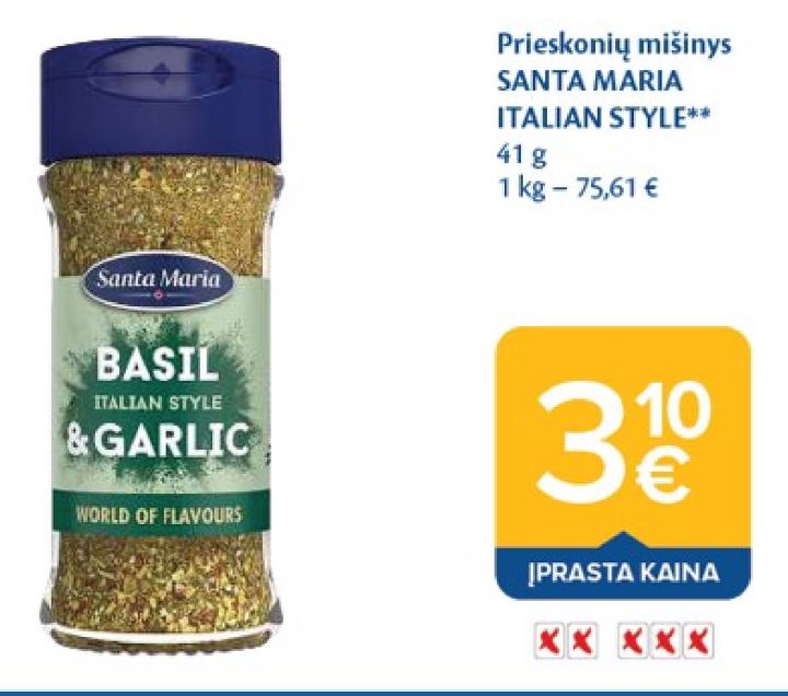 Prieskonių mišinys SANTA MARIA ITALIAN STYLE, 41 g