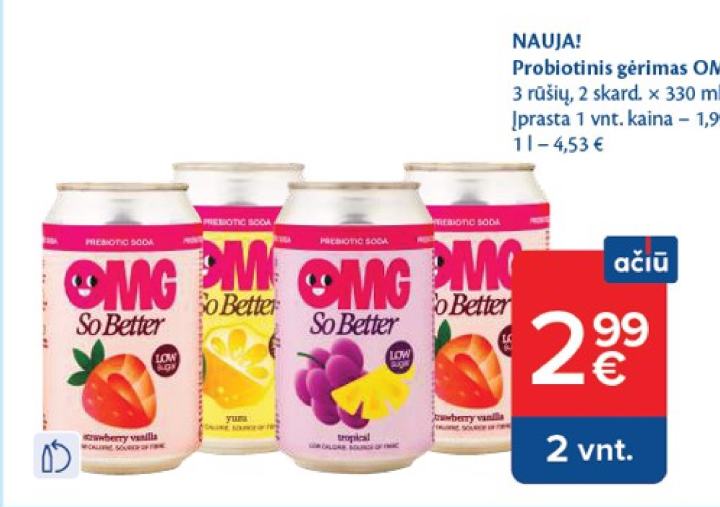 Probiotinis gėrimas OMG, 2 skard.