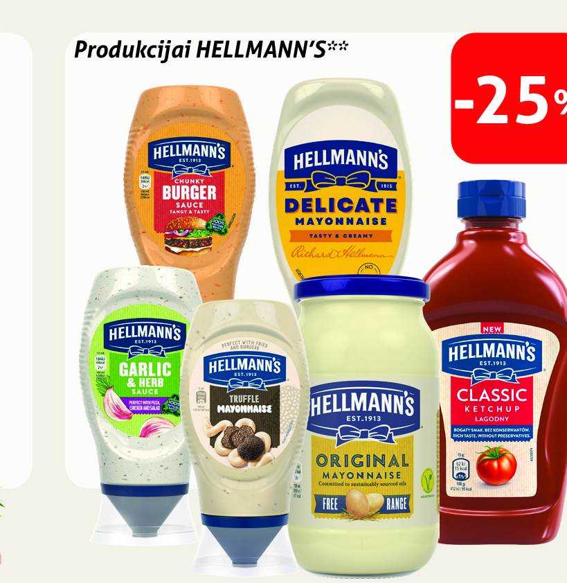 Produkcijai HELLMANN'S