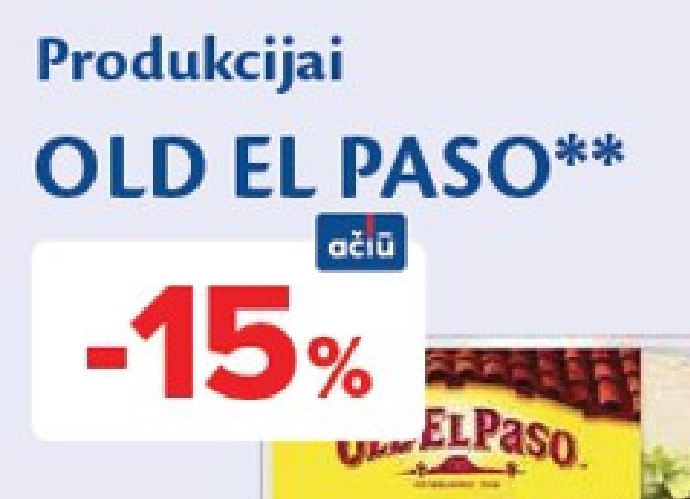 Produkcijai OLD EL PASO