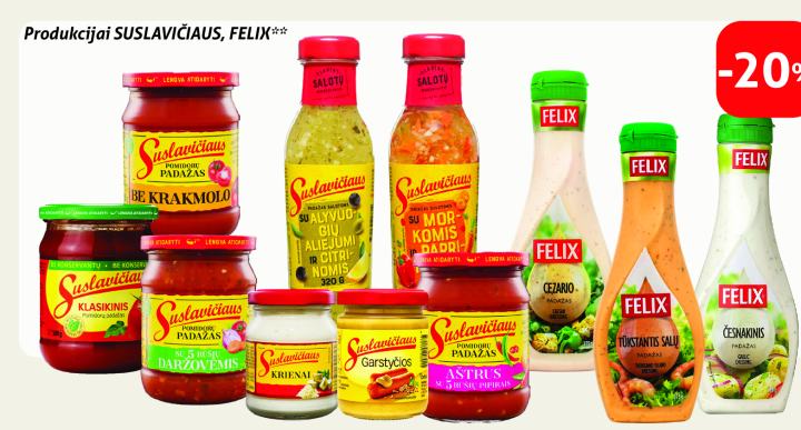 Produkcijai SUSLAVIČIAUS, FELIX