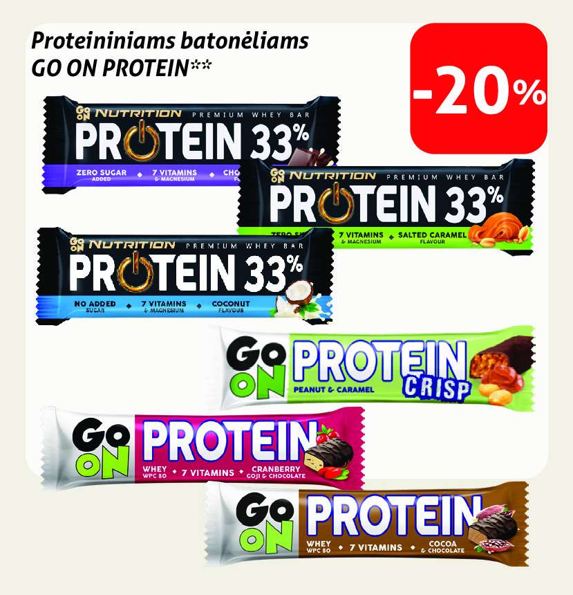 Proteininiams batonėliams GO ON PROTEIN