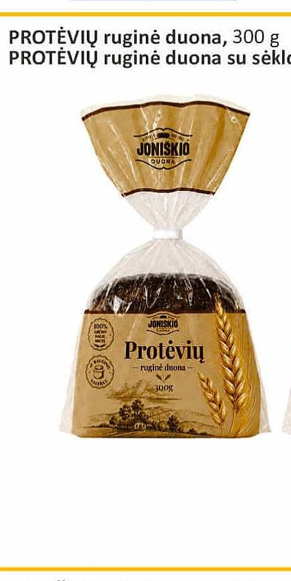 PROTĖVIŲ ruginė duona, 300 g