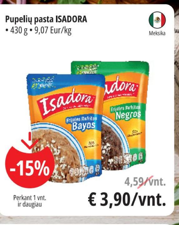 Pupelių pasta ISADORA, 430 g