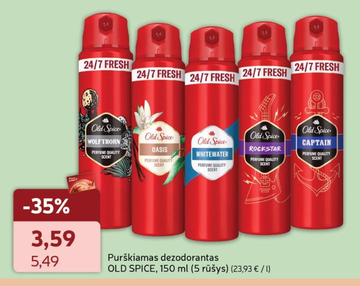Purškiamas dezodorantas OLD SPICE, 150 ml