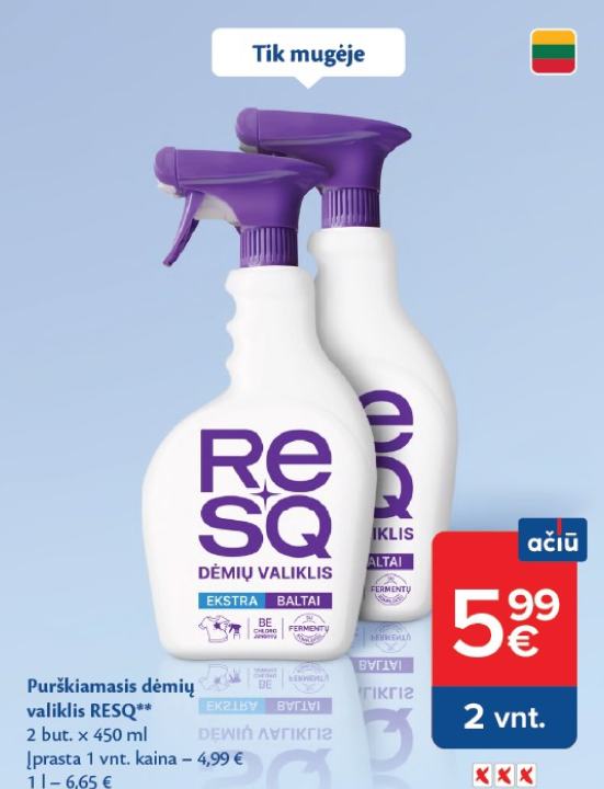 Purškiamasis dėmių valiklis RESQ, 450 ml