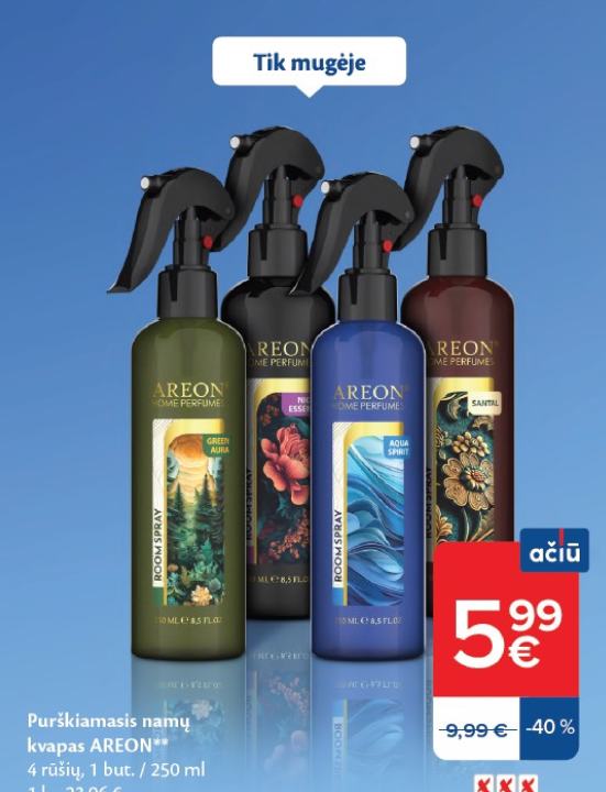 Purškiamasis namų kvapas AREON, 250 ml