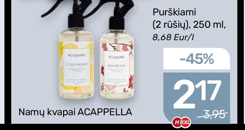 Purškiami namų kvapai ACAPPELLA, 250 ml