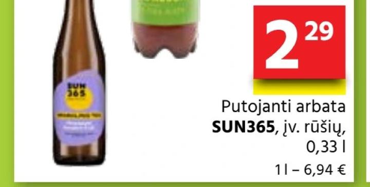 Putojanti arbata SUN365, 0.33 l