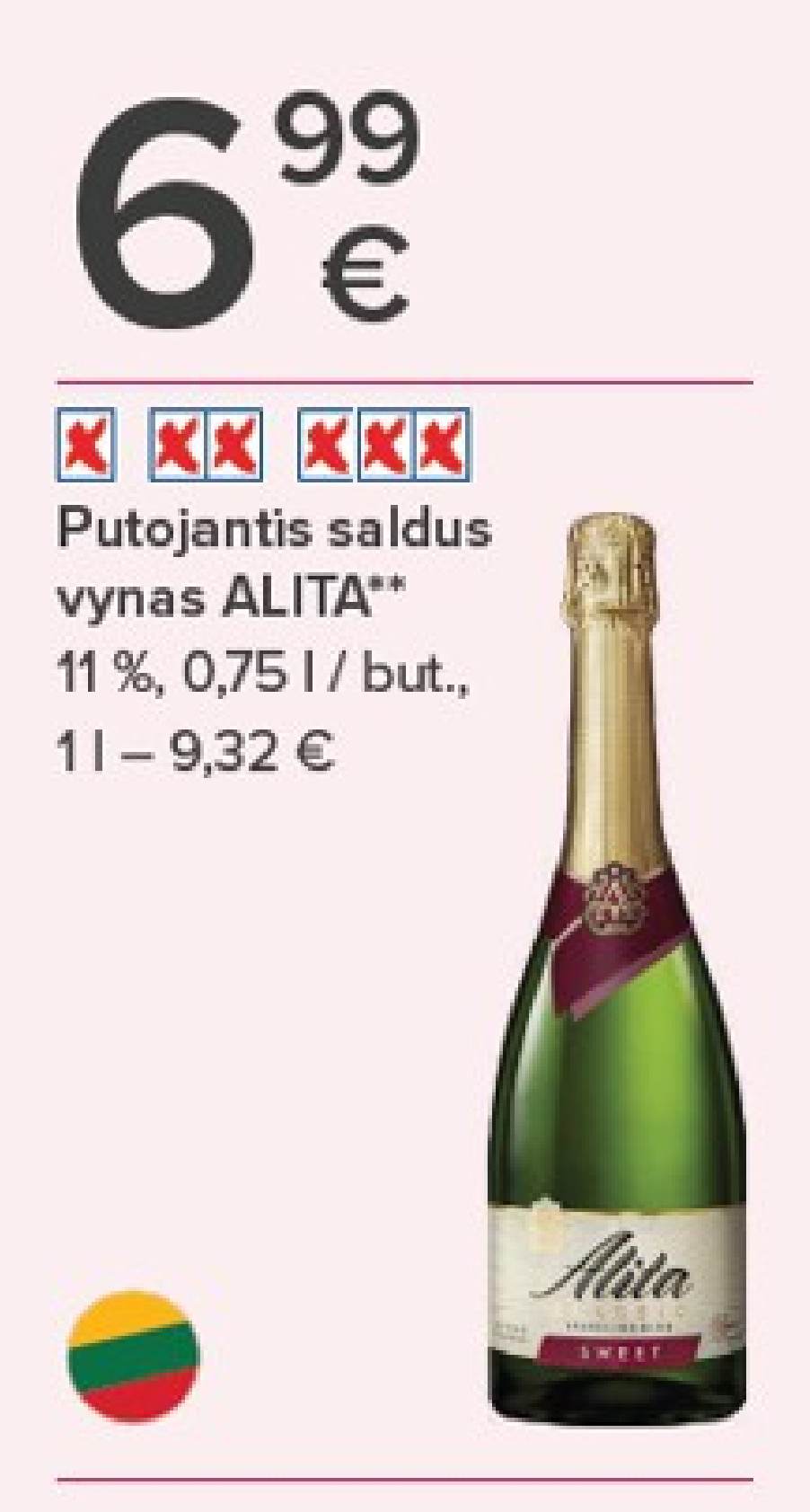 Putojantis saldus vynas ALITA, 0.75 l