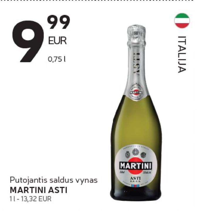 Putojantis saldus vynas MARTINI ASTI, 0.75 l