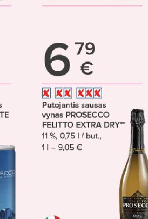 Putojantis sausas vynas CAMPO FELICE EXTRA DRY, 0.75 l
