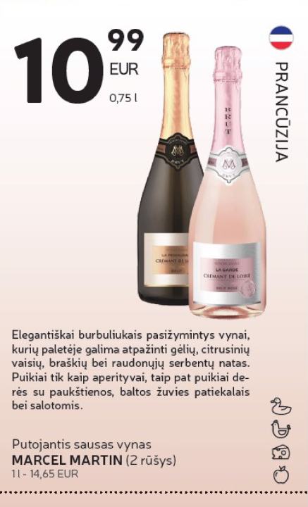 Putojantis sausas vynas MARCEL MARTIN, 0.75 l
