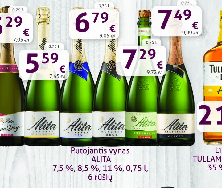 Putojantis vynas ALITA, 0.75 l