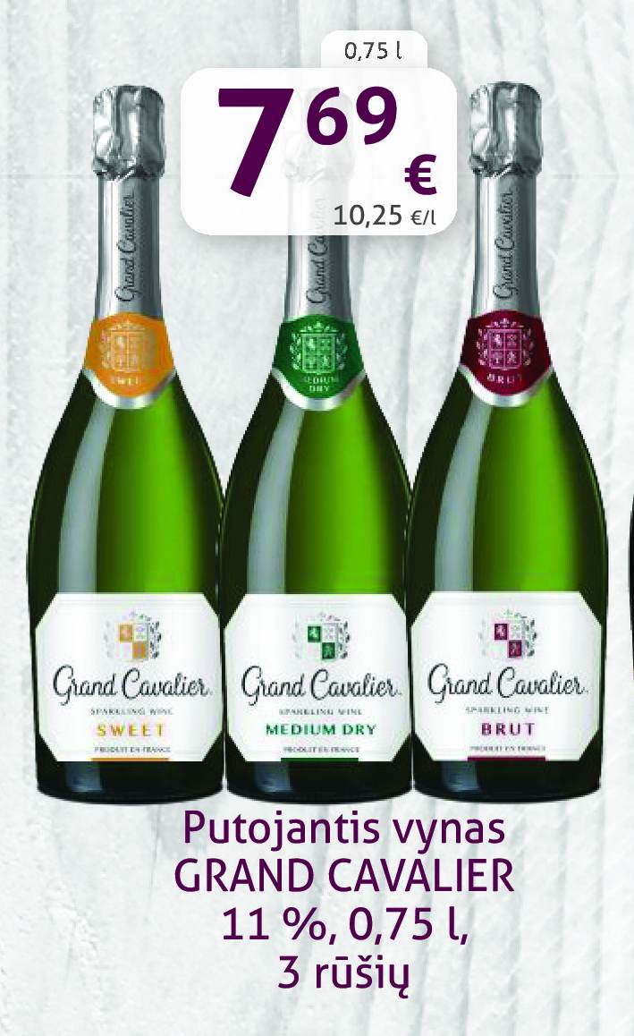 Putojantis vynas GRAND CAVALIER, 0.75 l