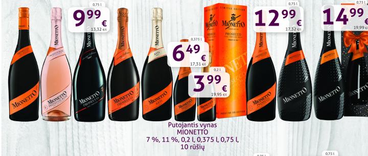 Putojantis vynas MIONETTO, 0.2 l