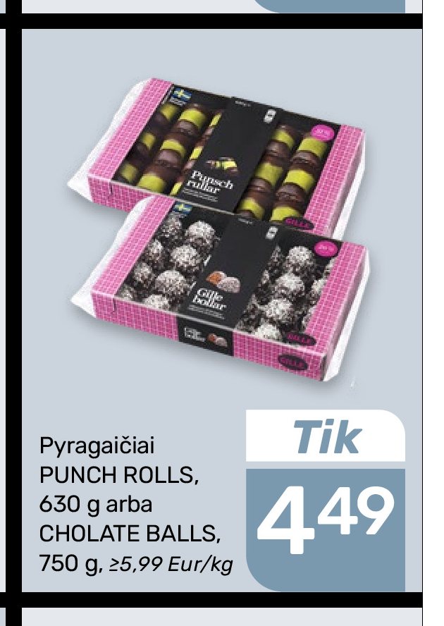 Pyragaičiai PUNCH ROLLS, 630 g