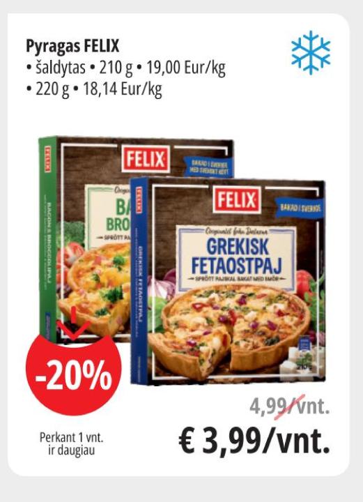 Pyragas FELIX, 210 g