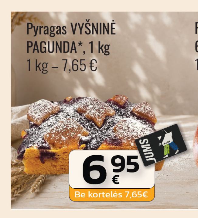 Pyragas VYŠNINĖ PAGUNDA, 1 kg