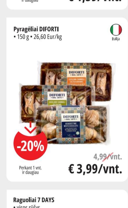 Pyragėliai DIFORTI, 150 g