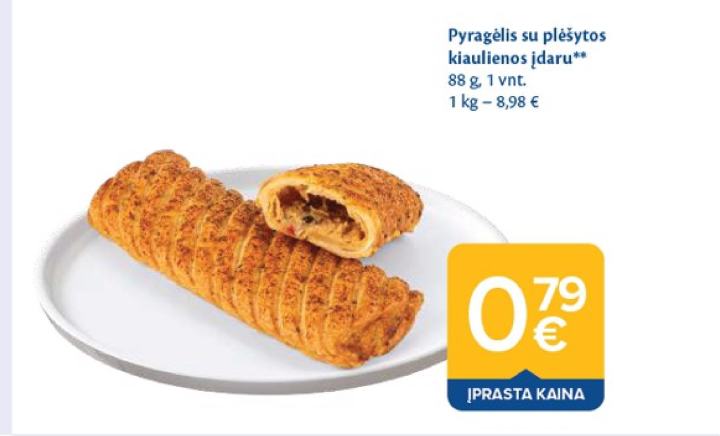 Pyragėlis su plėšytos kiaulienos įdaru, 88 g