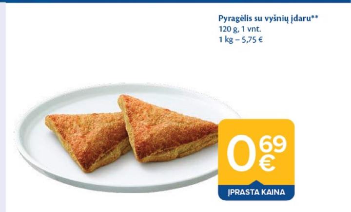 Pyragėlis su vyšnių įdaru, 120 g