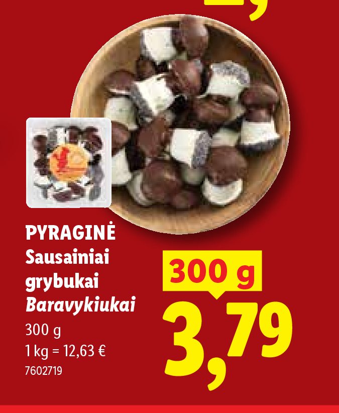PYRAGINĖ Sausainiai grybukai Baravykiukai, 300 g