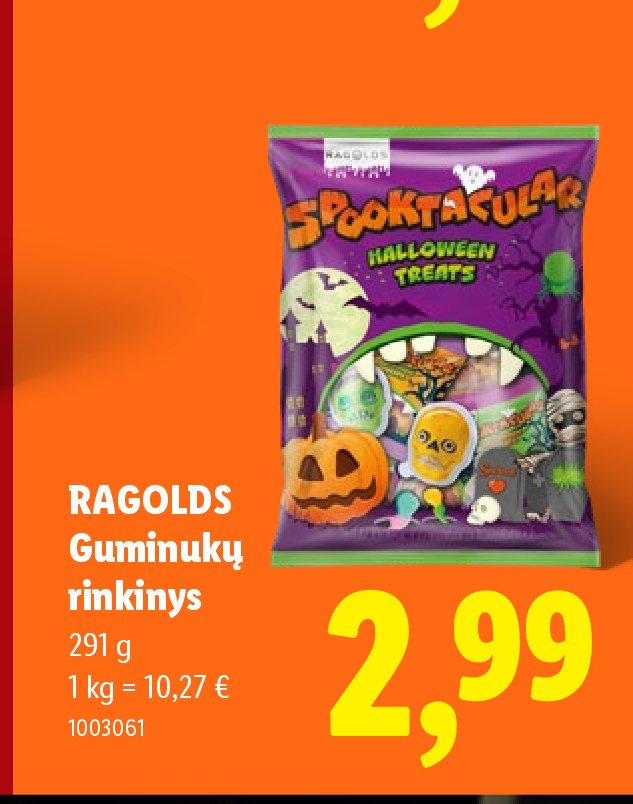 RAGOLDS Guminukų rinkinys, 291 g