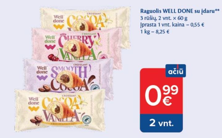 Raguolis WELL DONE su įdaru, 2 vnt