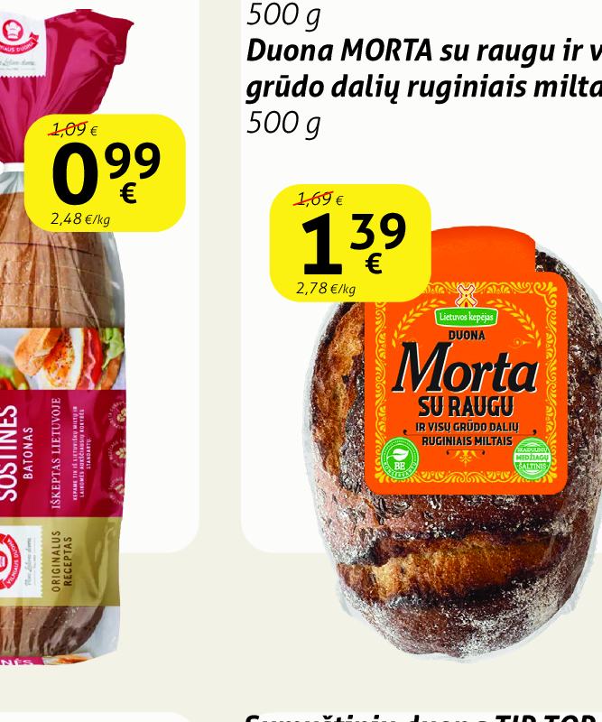 Raikytas SOSTINĖS batonas, 400 g