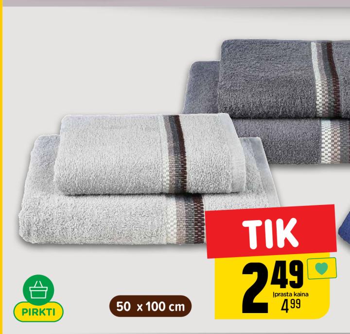 Rankšluostis, 1 vnt