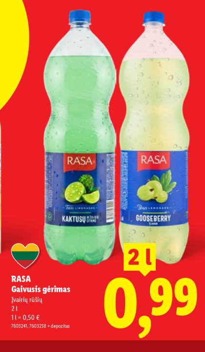 RASA Gaivusis gėrimas, 2 l