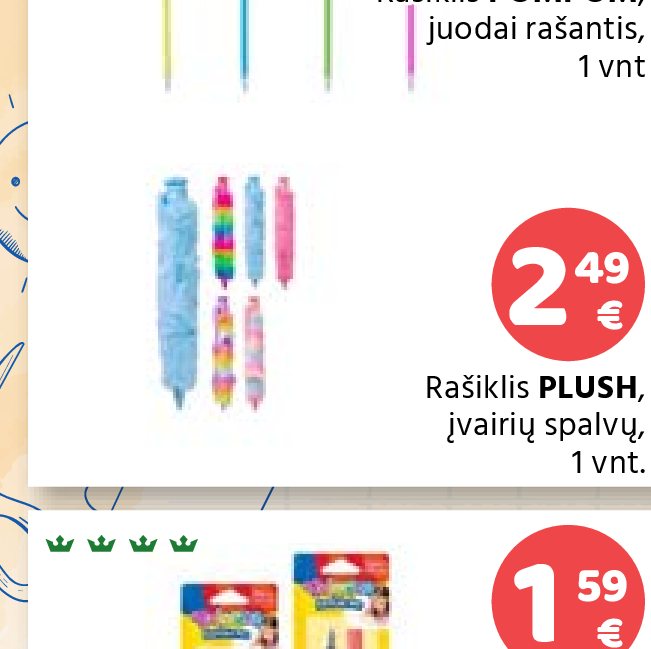 Rašiklis PLUSH, 1 vnt