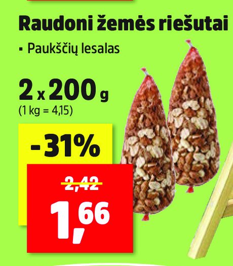 Raudoni žemės riešutai, 2 x 200 g