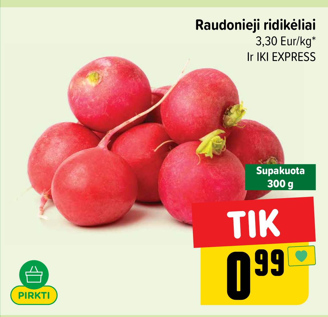 Raudonieji ridikėliai, 300 g