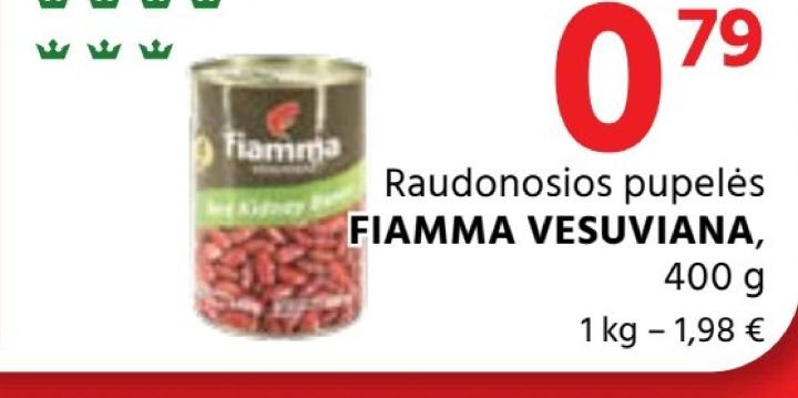 Raudonosios pupelės FIAMMA VESUVIANA, 400 g