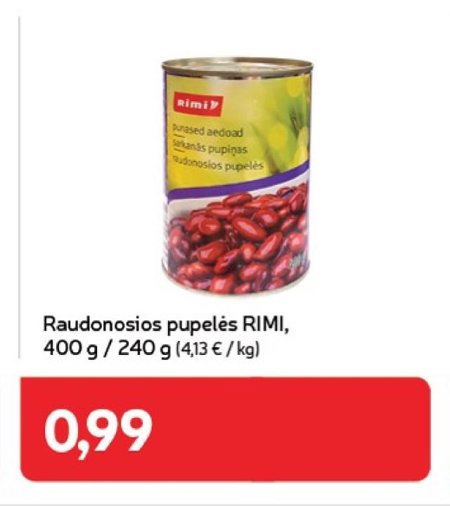 Raudonosios pupelės RIMI, 400 g