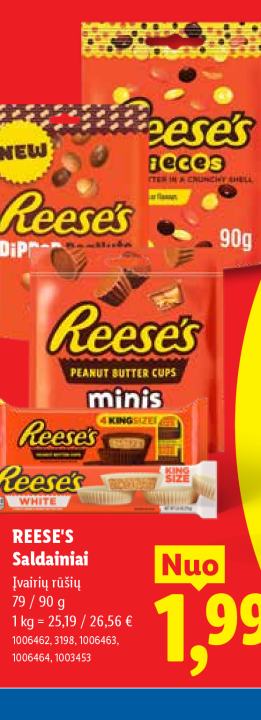 REESE'S Saldainiai, 90 g