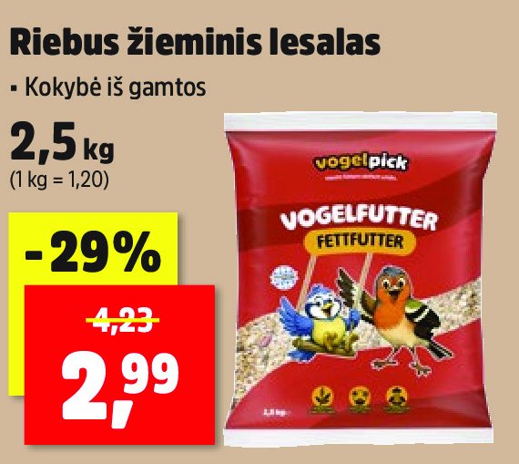 Riebus žieminis lesalas, 2.5 kg