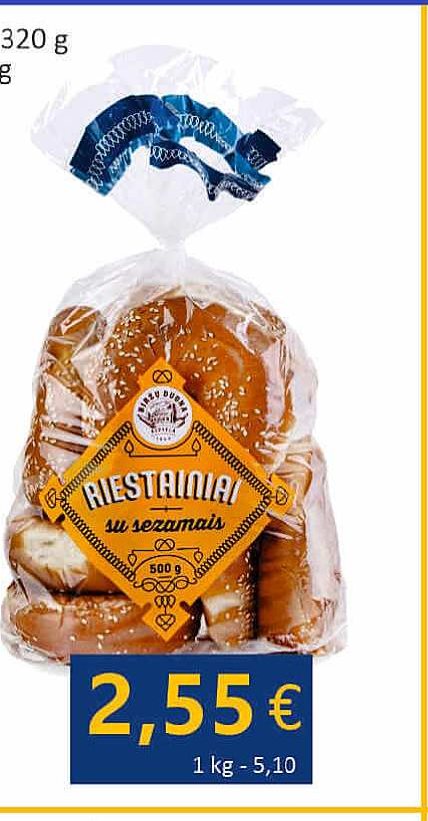Riestainiai su SEZAMAIS, 500 g