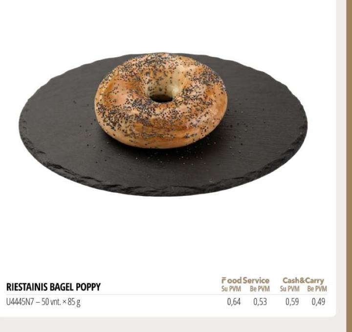 RIESTAINIS BAGEL POPPY, 50 vnt