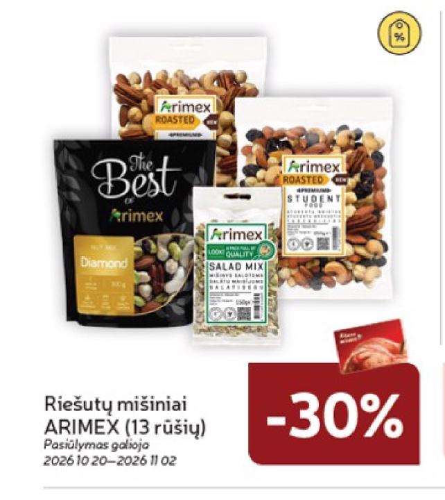 Riešutų mišiniai ARIMEX