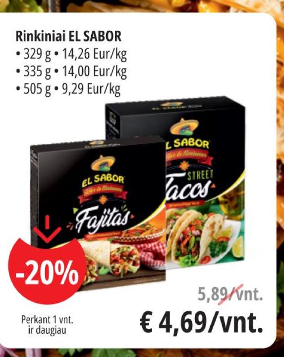 Rinkiniai EL SABOR, 329 g